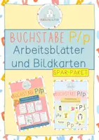Vorschau - Arbeitsblätter - Buchstabenpaket P - Arbeitsblätter und Bildkarten - Deckblatt