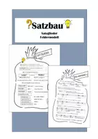 Vorschau - Arbeitsblätter - Materialpaket Satzbau Satzglieder Feldermodell - Deckblatt