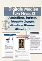 Vorschau - Unterrichtsreihen - Digitale Medien & KI: Fake News, Social Media & Apps | Medienkompetenz | Klasse 7–10 - Deckblatt