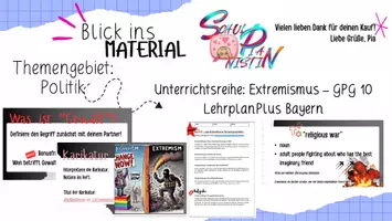 Vorschau - Unterrichtsreihen - Bundle: Komplette Unterrichtsreihe Extremismus + LNW - Deckblatt