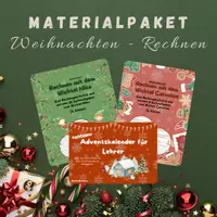 Vorschau - Arbeitsblätter - Materialpaket - Rechnen zu Weihnachten plus Adventskalender - Deckblatt