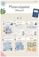 Vorschau - Arbeitsblätter - Materialpaket: Deutsch im Winter (Kl.2) - Deckblatt