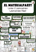 Vorschau - Arbeitsblätter - XL Materialpaket Winter Weihnachten Wachsendes Paket Deutsch - Deckblatt