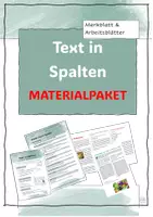 Vorschau - Arbeitsblätter - Materialpaket Spalten | Arbeitsblätter & Merkblatt - Deckblatt