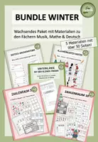Vorschau - Stundenentwürfe - Wachsendes Bundle zum Thema Winter (Förderschule) - Deckblatt