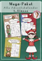 Vorschau - Stationenlernen - Mega-Paket Alle Adventskalender (1. Klasse – Weihnachten) – Mathe, Deutsch & Kreatives - Deckblatt