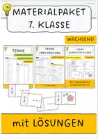 Vorschau - Arbeitsblätter - Materialpaket: 7. Klasse Mathematik - Deckblatt