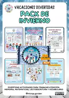 Vista previa - Manualidades / Dibujos para colorear - Pack Invierno: Vacaciones Divertidas - Portada