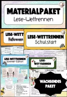 Vorschau - Arbeitsblätter - Materialpaket Lesewettrennen Deutsch Sek I - Deckblatt