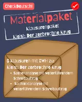 Vorschau - Arbeitsblätter - Materialpaket 5 Klausuren zu Kleist Der zerbrochne Krug - Deckblatt