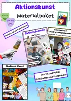 Vorschau - Arbeitsblätter - Aktionskunst Materialpaket: Performance, Moderne Kunst, Protestkunst - Deckblatt
