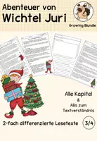 Vorschau - Unterrichtsreihen - Growing Bundle - Abenteuer vom Weihnachtswichtel Juri - Deckblatt
