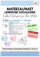 Vorschau - Stundenentwürfe - Materialpaket Lehrprobe Sozialkunde - Fishbowl Diskussion - Medien - Deckblatt