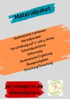 Vorschau - Arbeitsblätter - Materialpaket quadratische Funktionen - Deckblatt