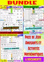 Aperçu - Feuilles d'exercices - Pack de Jeux Amusants et Activités Mathématiques - Page de couverture