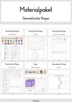 Vorschau - Mal- und Bastelvorlagen - Materialpaket: Geometrische Körper - Deckblatt
