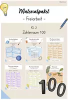 Vorschau - Spiele - Materialpaket: Zahlenraum 100 - Freiarbeit (Kl.2) - Deckblatt