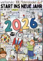 Vorschau - Arbeitsblätter - Neujahr / Start ins Jahr 2026 🚀 Starterpaket XXL (Grundschul & Sek 1) - Deckblatt