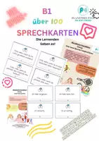 Vorschau - Stundenentwürfe - B1 Materialpaket-SUPER Sprechkarten über 100 Karten - Deckblatt