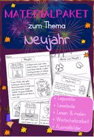 Vorschau - Arbeitsblätter - Materialpaket zum Thema Neujahr - Deckblatt
