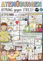 Vorschau - Arbeitsblätter - ATMUNG / Atemübungen gegen Stress - PAKET Entspannung - Deckblatt
