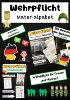 Vorschau - Arbeitsblätter - Wehrpflicht Materialpaket: Pro-Contra Diskussion, Gleichberechtigung, Rollenspiel & geschichte - Deckblatt