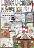 Vorschau - Arbeitsblätter - Lebkuchenhaus Mini-Kreativpaket / Lebkuchenhäuser basteln / Winter - Deckblatt