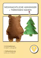 Vorschau - Stundenentwürfe - Nähen - Weihnachtliche Anhänger & Tierkissen: 14 Schablonen + Nähanleitung - Deckblatt