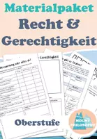 Vorschau - Arbeitsblätter - Recht und Gerechtigkeit / Oberstufe - Deckblatt