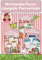 Vorschau - Spiele - Wachsendes Materialpaket: Lesespiele / Partnerlesen - Deckblatt