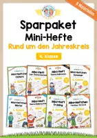 Vorschau - Arbeitsblätter - Sparpaket: 8 Mini-Hefte Jahreskreis (4. Klasse) - Deckblatt