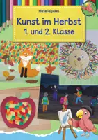 Vorschau - Mal- und Bastelvorlagen - Kunst Herbst, Ideen für die 1. und 2. Klasse, Grundschule, Materialpaket - Deckblatt