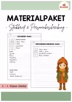 Vorschau - Arbeitsblätter - Materialpaket Personenbeschreibung & Steckbrief - Deckblatt