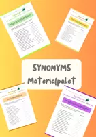 Vorschau - Arbeitsblätter - Materialpaket Synonyms - Deckblatt
