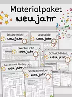 Vorschau - Stundenentwürfe - Materialpaket Silvester/ Neujahr - Leseverständnis, Sprachförderung - Deckblatt