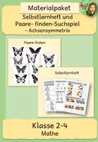 Vorschau - Stationenlernen - Achsensymmetrie (Selbstlernheft und Paare-such-Spiel) - Deckblatt