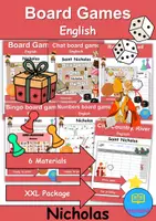 Vorschau - Arbeitsblätter - Materialpaket - Brettspiele / Board Games - Nikolaus / Nicholas - Englisch - Deckblatt