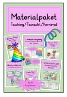 Vorschau - Arbeitsblätter - Materialpaket Fasching / Fasnacht / Karneval - Deckblatt