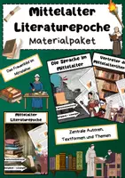 Vorschau - Arbeitsblätter - Mittelalter Literaturepoche Materialpaket: Vertreter, Sprache & Religion - Deckblatt