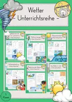 Vorschau - Stundenentwürfe - Wetter Beobachtung Vorhersage Unterrichtsreihe Materialpaket - Deckblatt
