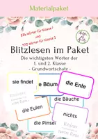 Vorschau - Stundenentwürfe - Blitzlesen-Materialpaket Grundwortschatz Klasse 1 & 2 - Deckblatt