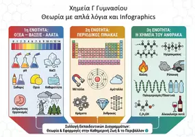 Προεπισκόπηση - Υποστηρικτικό υλικό / Ειδική αγωγή - Χημεία Γ’ Γυμνασίου – Infographics 16:9 & Απλή Θεωρία - Εξώφυλλο