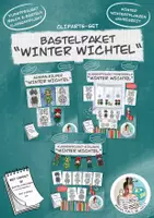 Vorschau - Spiele - Bastelpaket "Winter-Wichtel" Girlande Ausmalbilder Fensterbild Frühlingsblumen - Deckblatt