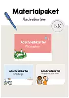 Vorschau - Arbeitsblätter - (wachsendes) MATERIALPAKET - Abschreibkartei - Abschreibtexte - Deckblatt