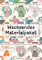Vorschau - Mal- und Bastelvorlagen - Wachsendes Materialpaket - ALLE Kaffeefilterfiguren - Deckblatt