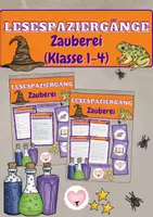 Vorschau - Arbeitsblätter - Materialpaket "Lesespaziergänge Zauberei" (Klasse 1-4) - Deckblatt
