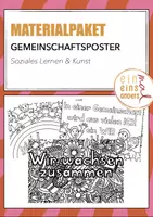 Vorschau - Mal- und Bastelvorlagen - Materialpaket Gemeinschaftsbilder für eine gelungene Klassengemeinschaft - Deckblatt