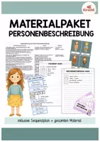 Vorschau - Stundenentwürfe - Personenbeschreibung - großes Materialpaket - Deckblatt