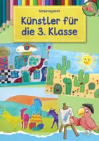 Vorschau - Mal- und Bastelvorlagen - Kunst Klasse 3, Künstler für die 3. Klasse, Materialpaket - Deckblatt