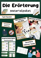 Vorschau - Arbeitsblätter - Erörterung Materialpaket: Argumentationstypen, Argumentation: Handyverbot & Wehrpflicht - Deckblatt
